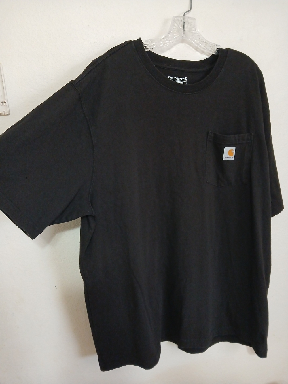 Carhartt Loose Fit Pocket T-shirt Size XL Black 100% Cotton Work